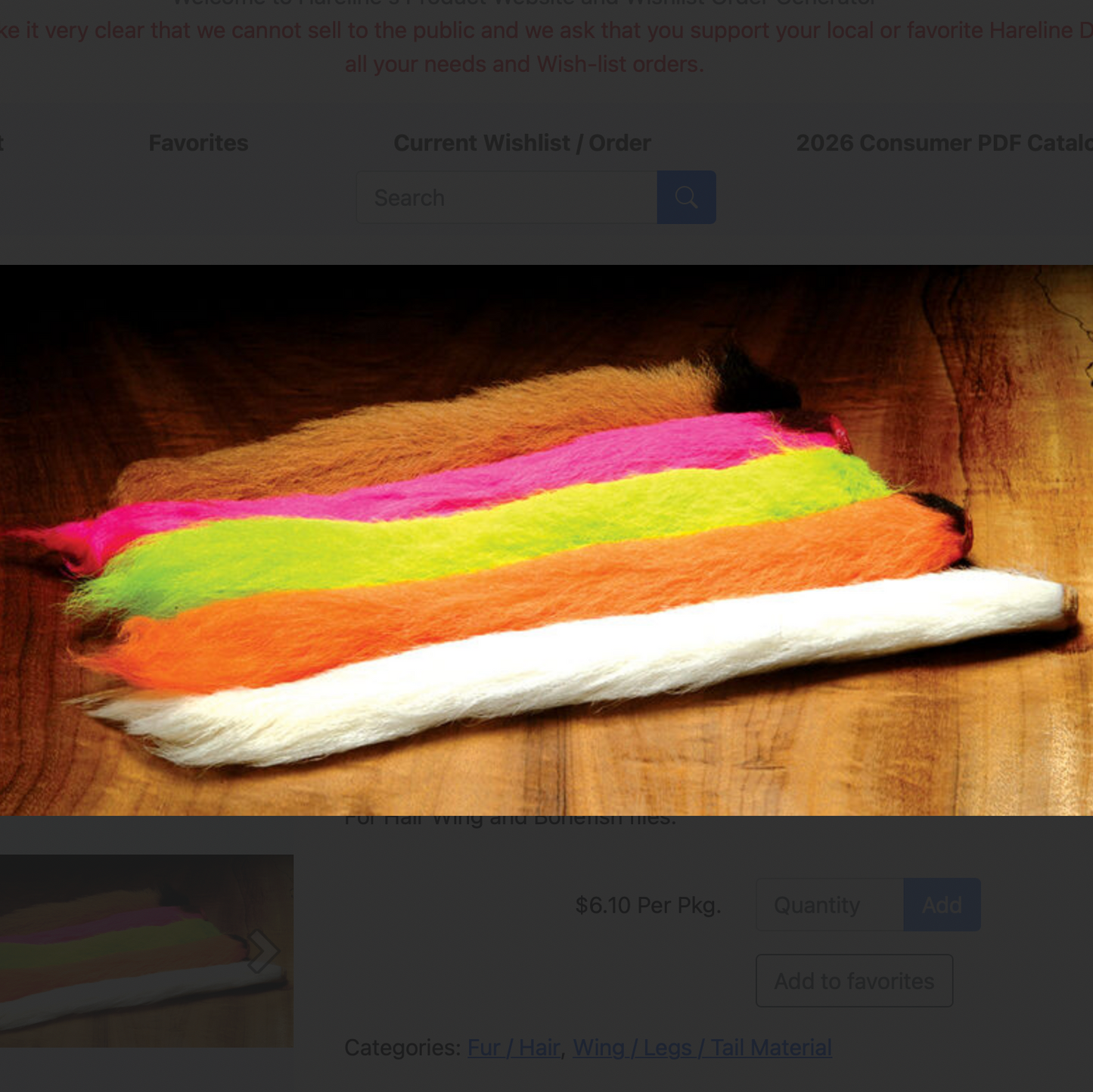 Hareline Calf Tail