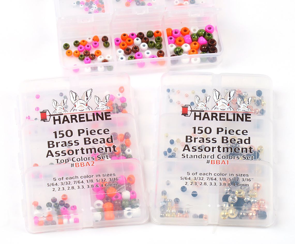 Hareline Brass Bead 150 Piece Top Colors Assortment