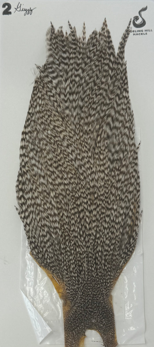 Sideling Hill Hackle Grade 2 Dry Fly Neck Grizzly