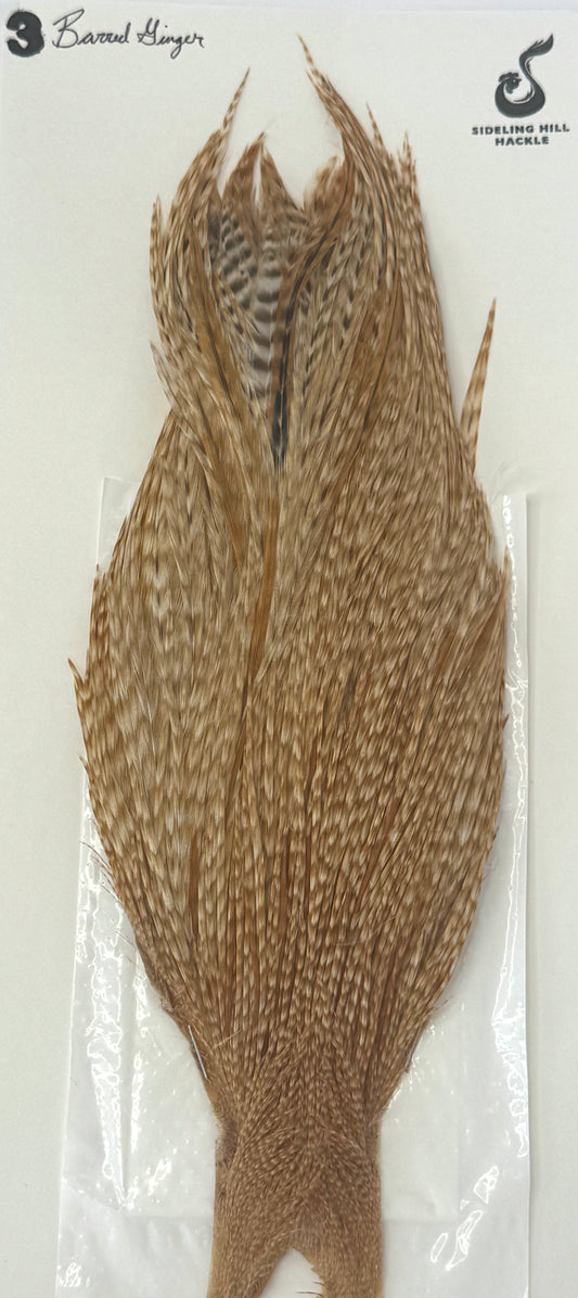 Sideling Hill Hackle Grade 3 Dry Fly Neck Barred Ginger